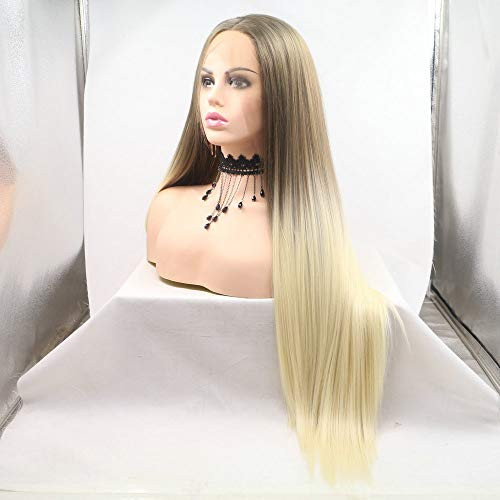 Drag Queen Wig Natural Brown Blonde Ombre Lace Front Wigs Synthetic Hair Women Cosplay Party Holidays Summer Wigs Heat Safe 24 Drag Queen Wig Natural Brown Blonde Ombre Lace Front Wigs Synthetic Hair Women Cosplay Party Holidays Summer Wigs Heat Safe 24
