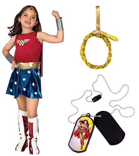 DC Comics Girl s Wonder Woman Costume Bundle Small