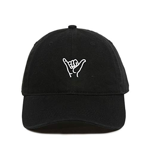 DSGN By DNA Hang Loose Baseball Cap Embroidered Cotton Adjustable Dad Hat Black