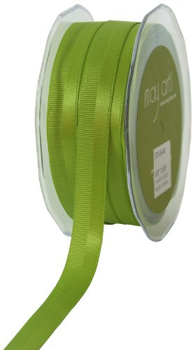 May Arts 5/8-Inch Wide Ribbon, Celery Satin and Grosgrain