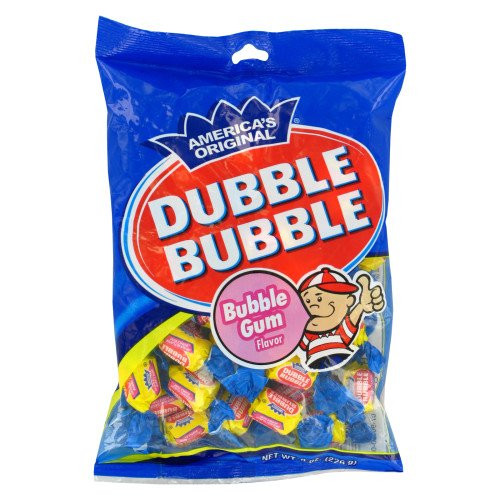 DOUBLE BUBBLE BUBBLE GUM CANDY 4 OZ BAG