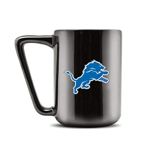 Duck House NFL Detroit Lions Ceramic Coffee Mug Metallic Black 16oz Duck House NFL Detroit Lions Ceramic Coffee Mug Metallic Black 16oz