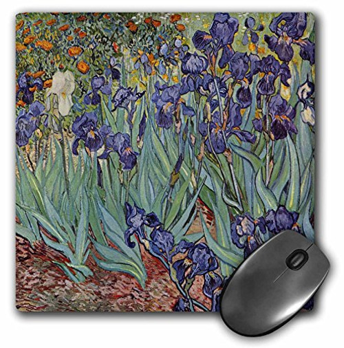 3dRose LLC 8 x 8 x 0.25 Inches Mouse Pad, Van Gogh Irises (mp_46958_1)