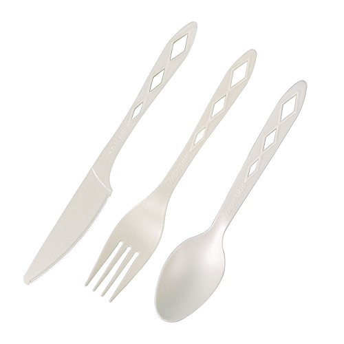 Earth s Natural Alternative ECP100 Compostable Cutlery Sets 300 Count White