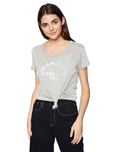 Volcom Junior s Easy Babe Rad 2 Fitted Short Sleeve Tee Heather Grey Extra Large