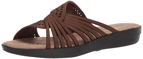 Easy Street womens Tula Slide Sandal Dark Tan 10 medium US