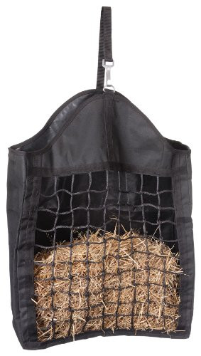 Tough 1 Nylon Hay Tote with Net Front Black
