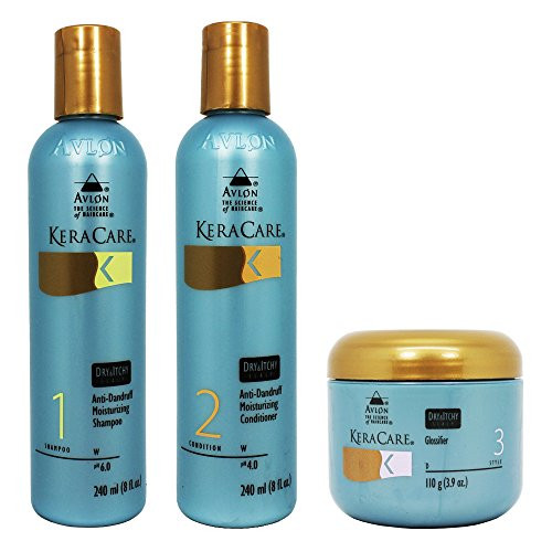 Avlon Keracare Dry Itchy Scalp Moisturizing Shampoo  Conditioner and Glossifier Set