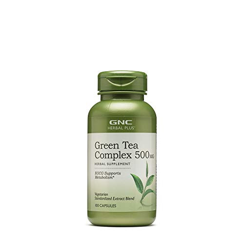 GNC Herbal Plus Green Tea Complex 500mg 100 Capsules Metabolism Support