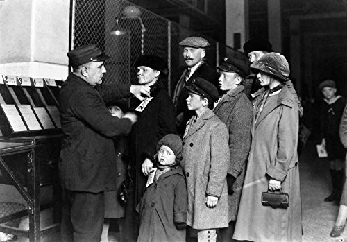 Ellis Island Tagging 1905 Nan Immigrant Family At Ellis Island New York City Being Tagged For A Railroad Trip By An American Official Photograph By Lewis Hine 1905 Poster Print by 18 x 24 Ellis Island Tagging 1905 Nan Immigrant Family At Ellis Island New York City Being Tagged For A Railroad Trip By An American Official Photograph By Lewis Hine 1905 Poster Print by 18 x 24