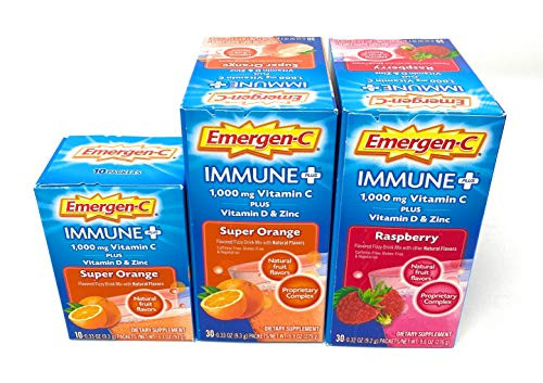 EmergenC Immune Plus with Vitamin D and Zinc Variety Pack 70 ct
