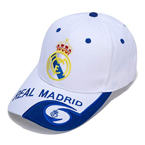 F C Real Madrid Can Adjust Embroidered White Baseball Cap