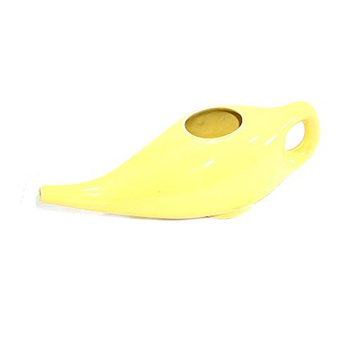 Leak Proof Durable Ceramic Neti Pot Yellow