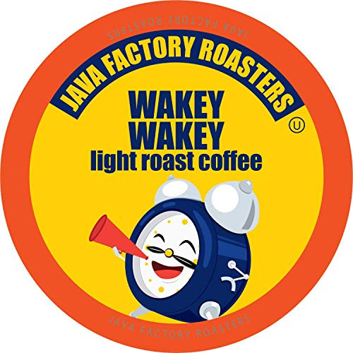 Java Factory Coffee Pods Light Roast Coffee for Keurig K Cup Brewers Wakey Wakey 40 Count