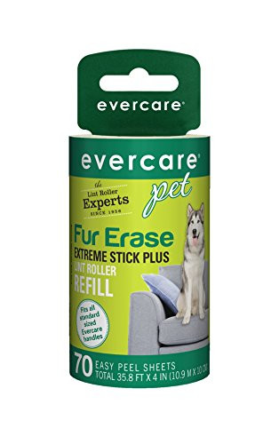 Evercare Pet Fur Erase Extreme Stick Plus 70 Sheet Lint Roller Refill