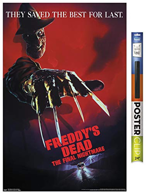 Trends International Nightmare on Elm StreetFreddy s Dead Wall Poster 22 375  x 34  Poster  Clip Bundle