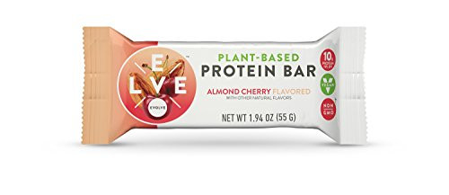 Evolve PlantBased Protein Bars Almond Cherry 10g Protein 1 94 Oz 12 Count