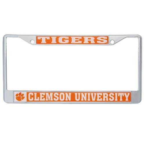 Desert Cactus Clemson University Tigers NCAA Metal License Plate Frame for Front or Back of Car Officially Licensed Mascot