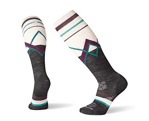 Smartwool PhD Outdoor Light Crew Socks  Women s Pattern Wool Performance Sock CHARCOAL L Womens