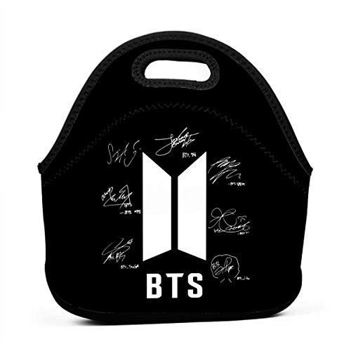 Frftgxcdf BTSBangtan Boys Autograph Lunch Lunch Bag Portable Lunch Box Carrying Case Frftgxcdf BTSBangtan Boys Autograph Lunch Lunch Bag Portable Lunch Box Carrying Case
