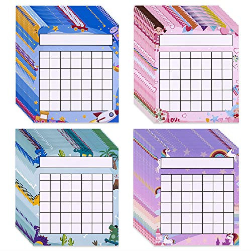 FaCraft Classroom Incentive Chart60 Pack Incentive Chart Pack in 4 Design with 1840 Star Stickers for Classroom Teaching or Family Using