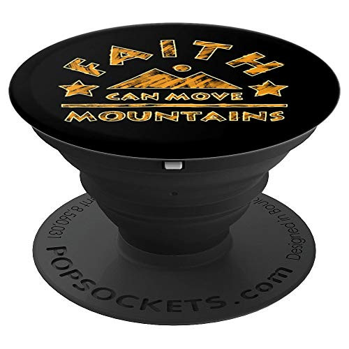 Faith Can Move Mountains Christian Bible Verse PopSockets Grip and Stand for Phones and Tablets Faith Can Move Mountains Christian Bible Verse PopSockets Grip and Stand for Phones and Tablets