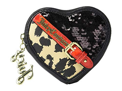 Juicy Couture Clashing Hearts Coin Purse Natural Cheetah One Size