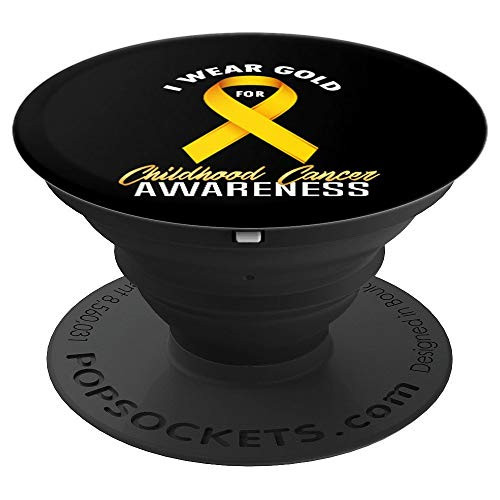 Family Childhood Cancer Gold Ribbon Awareness PopSockets Grip and Stand for Phones and Tablets Family Childhood Cancer Gold Ribbon Awareness PopSockets Grip and Stand for Phones and Tablets