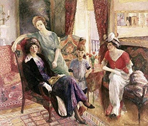 Family group by William James Glackens 18701938 oil on canvas Poster Print 18 x 24