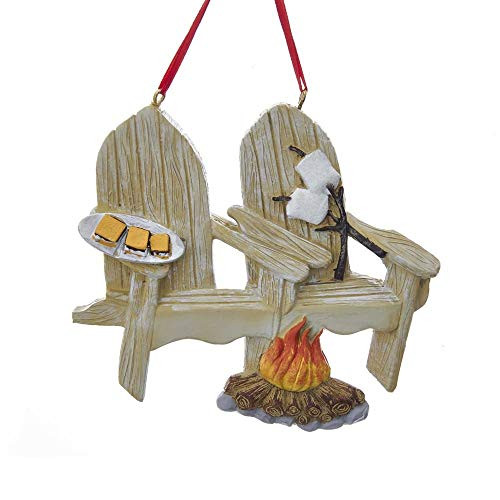 Kurt Adler Family of 2 Adirondack Chair With S mores Ornament