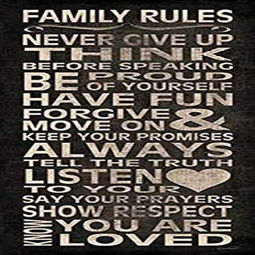 Posterazzi Family Rules Poster Print by N  Harbick 10 x 20