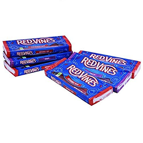 Red Vines Licorice Variety Pack Red and Grape Flavor 5oz Trays 6 Pack Soft  Chewy Candy Twists