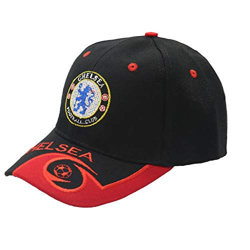Fanbeanie Chelsea Soccer FC Cap Embroide Black Adjustable EPL Baseball Cap