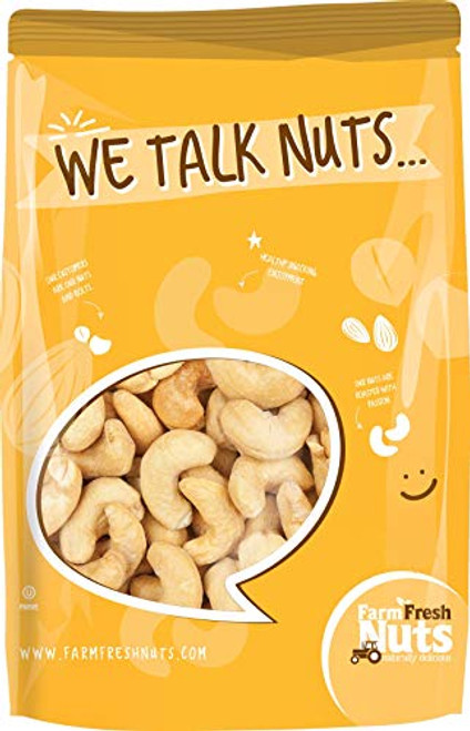 Freshly Roasted Cashews Salted with sea salt  1LB Bag of Healthy Southern Tastiness Small Batch Roasted Naturally Delicious Perfectly Crunchy Farm Fresh Nuts Brand