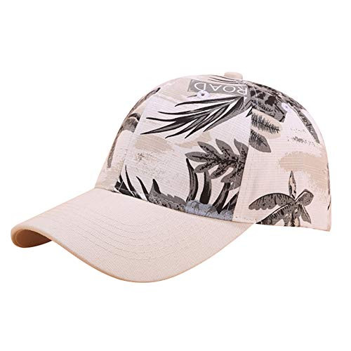 Fashion Floral Baseball Cap Adjustable Cotton Low Profile Dad Hat Sun Hats for Women Girls White