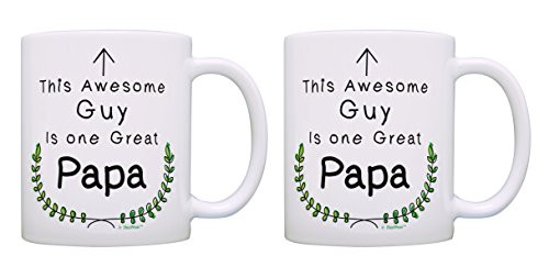 Fathers Day Mug This Awesome Guy Is One Great Papa Cup Set Grandpa or Dad Coffee Mug Set Father Son Gifts Dad Daughter Gifts Father Birthday Gifts 2 Pack Gift Coffee Mugs Tea Cups White Fathers Day Mug This Awesome Guy Is One Great Papa Cup Set Grandpa or Dad Coffee Mug Set Father Son Gifts Dad Daughter Gifts Father Birthday Gifts 2 Pack Gift Coffee Mugs Tea Cups White