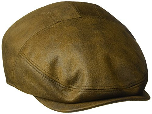 Henschel Men s Faux UltraSuede Leather New Shape Ivy Hat Distressed Rust XLarge