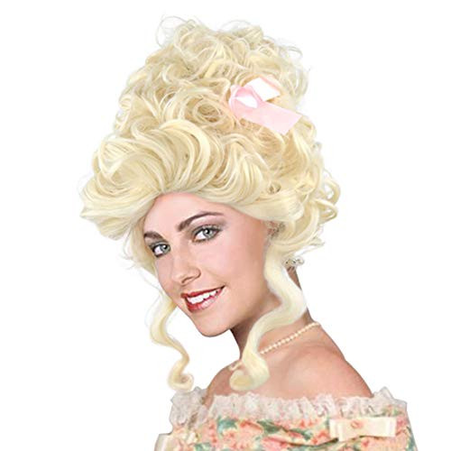 Baroque Ladies Blonde Curly Wig 18th Century French Queen Marie Antoinette Bouffant Hairstyle Rococo Wig Blonde Baroque Ladies Blonde Curly Wig 18th Century French Queen Marie Antoinette Bouffant Hairstyle Rococo Wig Blonde