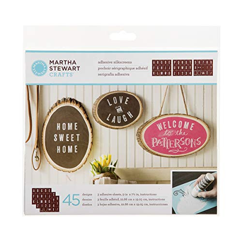Martha Stewart Crafts 33550 Martha Stewart Striped Alphabet Silkscreens Stencil