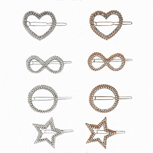 Hodooly 8Pcs Hollow Hair Pins Crystal Rhinestones Hair Clips Barrettes Hair Accessories for Women Lady Girls Hodooly 8Pcs Hollow Hair Pins Crystal Rhinestones Hair Clips Barrettes Hair Accessories for Women Lady Girls