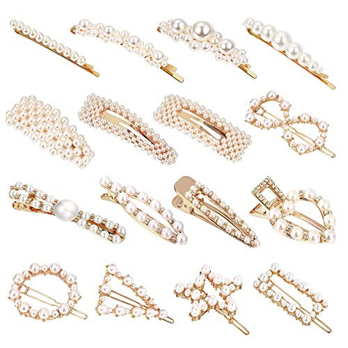 Cettkowns 16 Pieces Artificial Pearl Hair Pins Elegant Hair Barrettes Decorative Bridal Metal Hair Clips Handmade Hair Accessories for Women Girls Weddings Cettkowns 16 Pieces Artificial Pearl Hair Pins Elegant Hair Barrettes Decorative Bridal Metal Hair Clips Handmade Hair Accessories for Women Girls Weddings