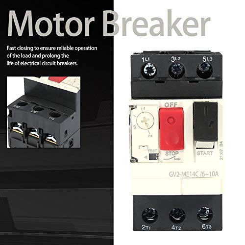 Circuit Breaker Electric Circuit Breaker GV2 Motor Circuit Breaker Switch Circuit Breaker Protector Miniature Circuit Breakers GV2ME14C 6~10A