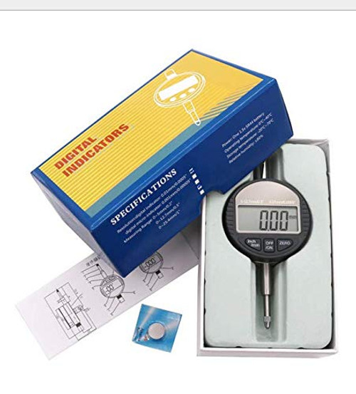 Dial Indicator Gauge 012 7mm/0 5 Dial Test Gauge Electronic Indicator Gauge DTI 0 01mm/0 0005 Gauge Dial Test Indicator Digital Dial Indicator