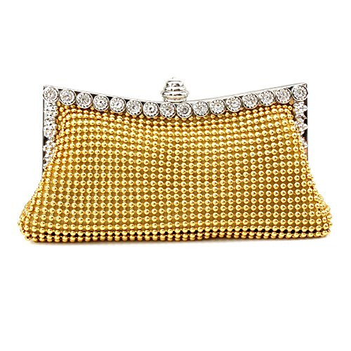 Women Handbags Rhinestone Evening Bags Crystal Party Clutches Bag Gold