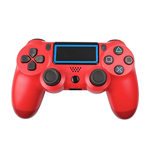 Powtree PS4 Game Controller Wireless Bluetooth Controller for Sony Playstation 4 /Slim/Pro Console Motion Controls with 6Axis Gyro Dual Shock Compatible with Windows/PC / ios13 /AndroidRed