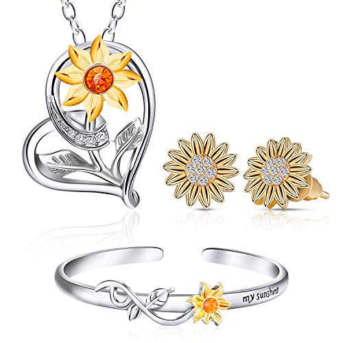 Sunflower Jewelry Set Sunflower Earrings Bracelet Necklace Sunflower Jewelry Set Sunflower Earrings Bracelet Necklace