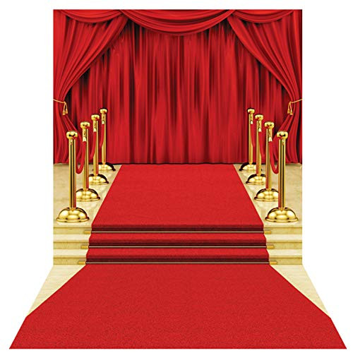 SJOLOON 6X9FT Red Carpet Photography Backdrops Curtain Lighting Prom Backdrop Vinyl Seamless Background Photography Props 11411