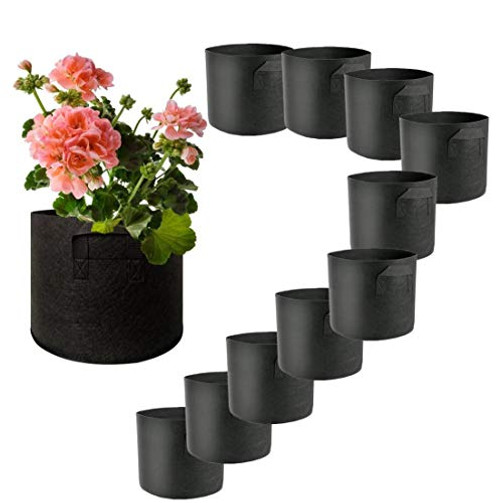 10 Packs Grow Bags 5 Gallon Potato Vegetable Plant Grow Bag Thickened Nonwoven Fabric Pots Garden Planter with Handles 10 Packs Grow Bags 5 Gallon Potato Vegetable Plant Grow Bag Thickened Nonwoven Fabric Pots Garden Planter with Handles