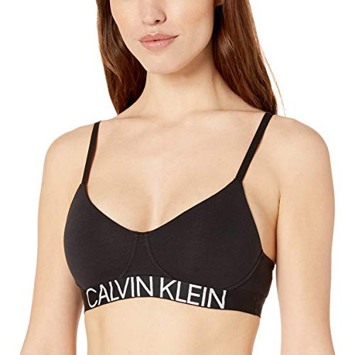 Calvin Klein Women s PlusSize Statement 1981 Lightly Lined Bralette Bra Black 2X 2X