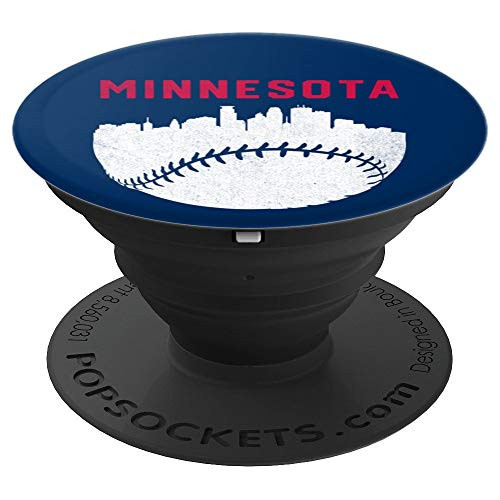 Cool Minnesota Baseball Minneapolis Skyline PopSockets Grip and Stand for Phones and Tablets